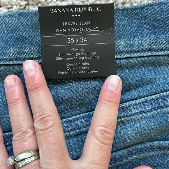 Men’s New Banana Republic travel pant Jean - Picture 4 of 6